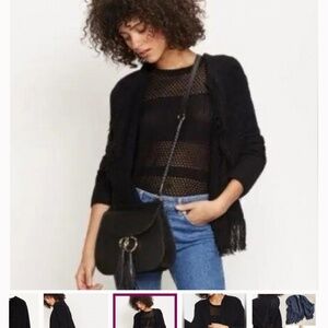 Maje fringed cardigan - size 1 (small)